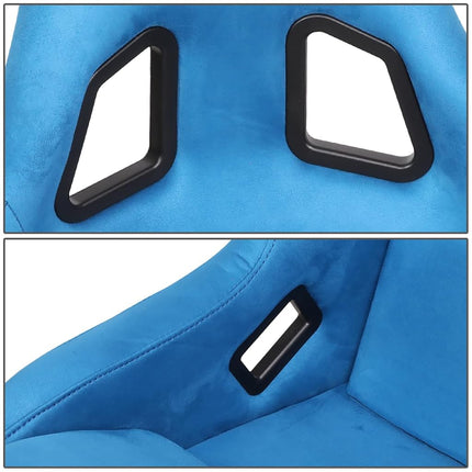 NRG Innovations NRG-FRP-302BL-ULTRA Universal Fixed Back Bucket Racing Seat for 6-Point Harnesses, Size L, Blue Seat Cover
