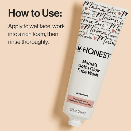 Honest Mamas Gotta Glow Face plus Body Wash For Kids 8 oz Body Wash