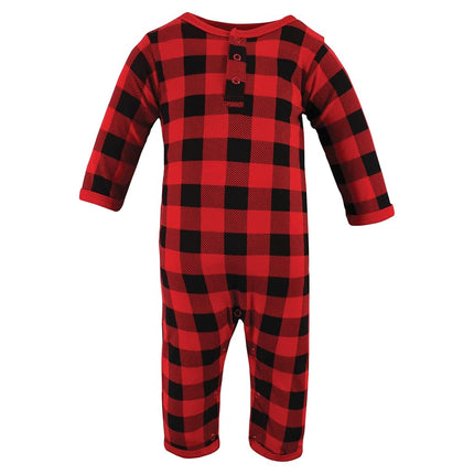 Hudson Baby baby-girls Cotton Coveralls, Winter Moose, 0-3 Months
