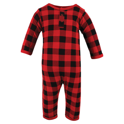 Hudson Baby baby-girls Cotton Coveralls, Winter Moose, 0-3 Months