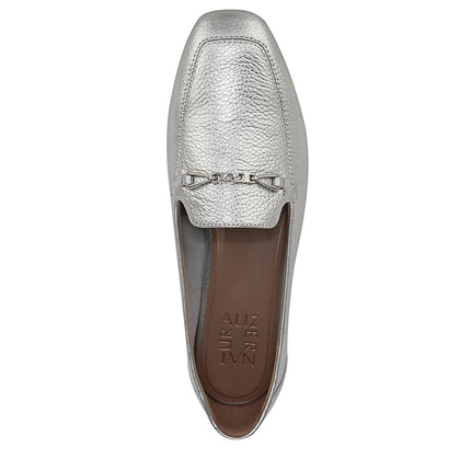 Naturalizer Women's Cecilia Loafer, Silver Leather, 8.5