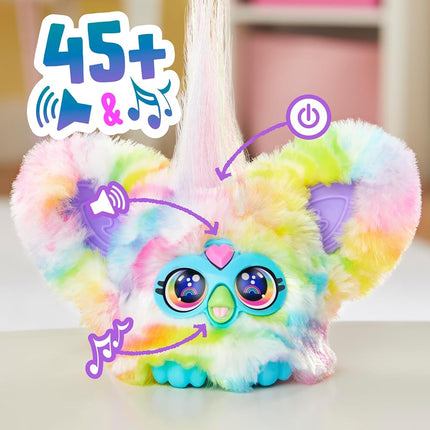 Furby Furblets - Series 4 Collectible - Zee-Bah Zebra Mini Plush Toy, Regenbogen