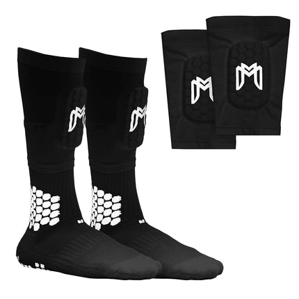MediCaptain Mini Shin Guards Soccer – Built in Shin Pad Sleeves for Mens, Women, Teens - Small Shin Guards - Lightweight, Breathable Shin Defender Leg Protection (Blue, Mini)