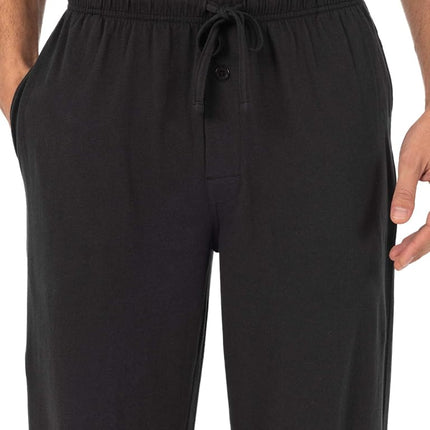 Fruit of the Loom Men's Jersey Knit Sleep Pants Extended Sizes (1 & 2 Packs) Pajama Bottoms, Black/Grey (Pack of 2), 6X