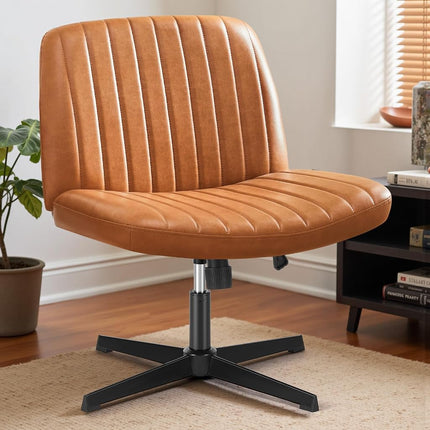 DUMOS Desk Chair No Wheels, Criss Cross Chair Wide