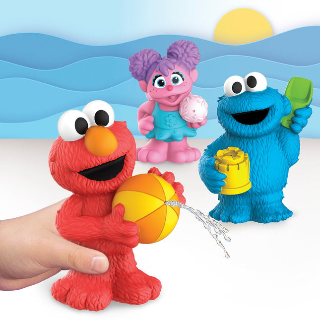 Sesame Street Floating Fun Friends 3-Piece Set Water Squirters Bath and Pool Toys, Officially Licensed Kids Toys for Ages 2 Up by Just Play