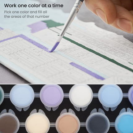 ARTEZA ARTZ-4763 Art-Adults-Paint-by-Number-Kits, Tri-Panel Cities