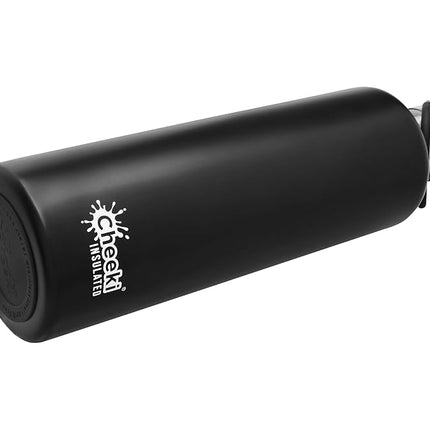 CHEEKI Classic Insulated Bottle, 1 Litre Capacity, Matte Black