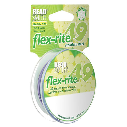 The Beadsmith Flex-Rite Beading Wire, Nylon-Coated