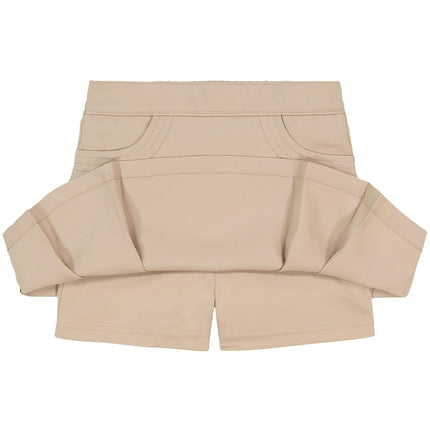 Nautica girlsSchool Uniform Pleated Scooter with Pockets Skirt - Beige - 20