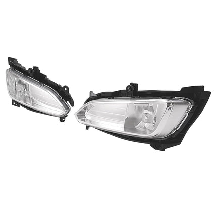HECASA Pair Fog Light Compatible with 2013-2016 Hyundai Santa Fe Sport Halogen Front Bumper Driving Fog Lamp Clear Lens Plastic Driver & Passenger Side