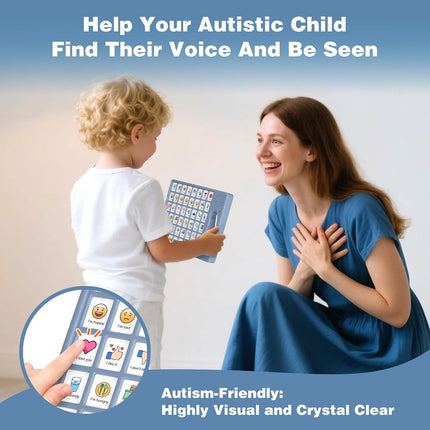 Joyreal AAC Device for Autism, Non Verbal Communication Tools for Speech Therapy & Stroke Rehab. Speech Communication Tablet, Autism Talking Aids with 8 Programmable Buttons & Adjustable Volume