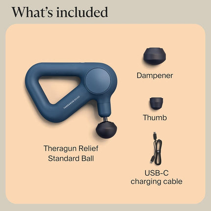 Therabody Theragun Relief Handheld Percussion Massage Gun (Navy)