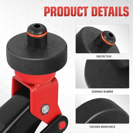 DNA MOTORING 4pcs Lifting Jack Pads for 16-24 Tesla Model 3/Y/S/X, Tesla Floor Jack Adapters, Tesla Accessories for Protects Battery Chassis, w/Case, TOOLS-00628