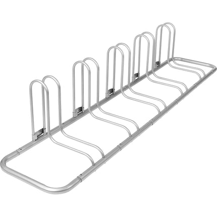 Range de Rangement pour Vélos au Sol Retrospec Stash Rack 2, 4 et 5 Vélos, Organisateur de Stockage de Vélos pour VTT, Vélo de Route, Revêtement en Acier Fin Résistant aux Intempéries S'Adapte aux Roues jusqu'à 3"