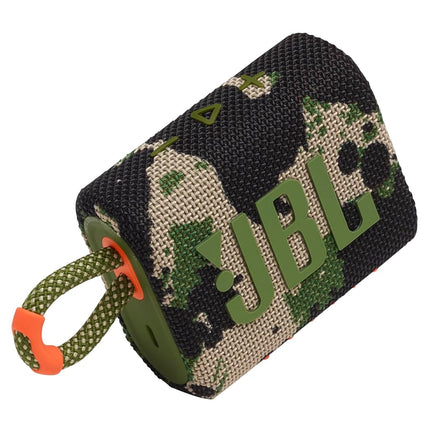 JBL Go 3 - Portable Mini Bluetooth Speaker, big audio and punchy bass, IP67 waterproof and dustproof, 5 hours of playtime, speaker for home, outdoor and travel (Camo)