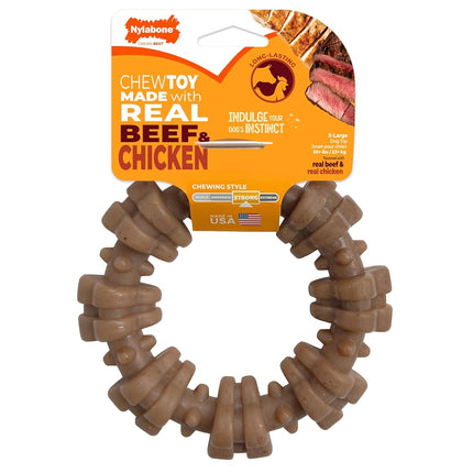 Nylabone Strong Chew Ring Dog Chew Toy Made with R