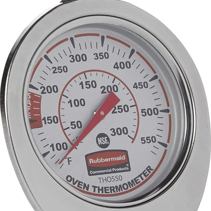 Rubbermaid Commercial Products Stainless Steel Instant Read Oven/Grill/Smoker Monitoring Thermometer