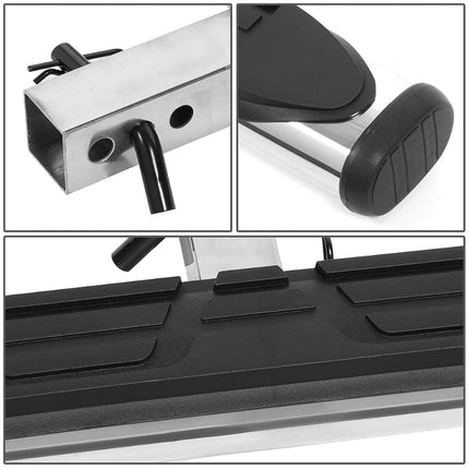 DNA Motoring PT-ZTL-8102-BK Universal Trailer Towing Hitch Step Bar 26"Wide x 4"Oval 2"Receiver