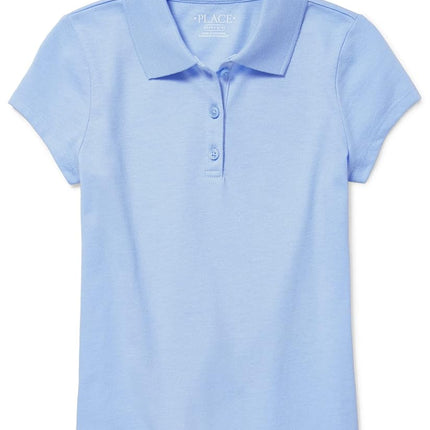The Children's Place Girls' Uniform Pique Polo, Daybreak, X-Small