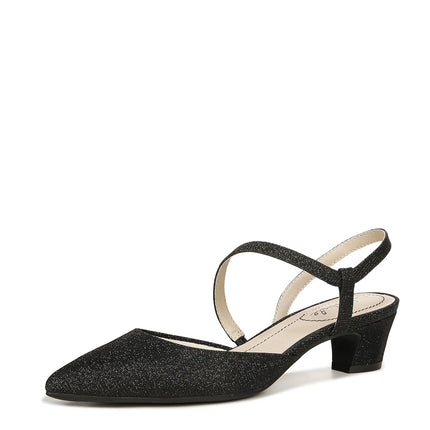 LifeStride Women's, Minimalist Pump, Black Sparkle