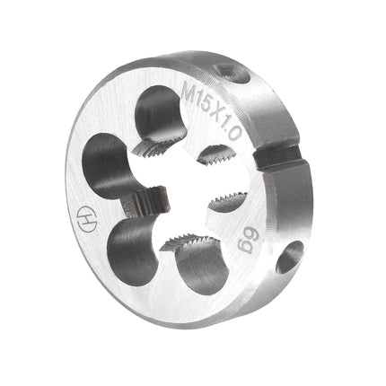 uxcell M15 x 1mm Metric Tap and Die Set, Machine Thread Screw Tap with Round Threading Die, Tap & Die Kit for Nut Screw Bolt Thread Repair