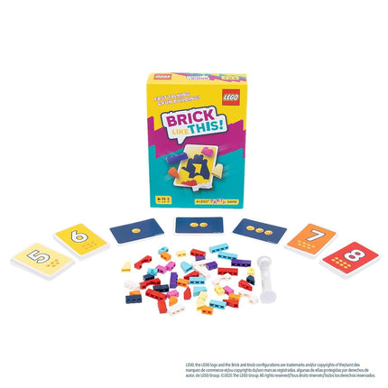 Asmodee Brick Like This! The Official LEGO Party Game - A fast, fun, building game for families, kids, teens, adults – Play in 15mins, with 2-8 Players, Ages 7+, English Version