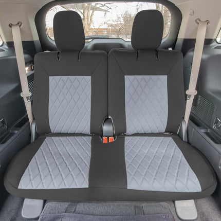 Fundas de asiento de neopreno de ajuste personalizado para Ford Explorer Base 2020-2022 con inserto de neosupremo resistente al agua - Juego trasero CM5017GRAY-3RD-AVC