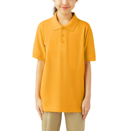 Polo piqué de manga corta Dickies para niño, dorado, talla XXS 4