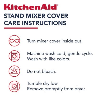 KITCHENAID Fitted Tilt-Head Solid Stand Mixer Cover with Storage Pocket, Quilted 100% Cotton, Matte Black, 14.4"x18"x10", NEW AND IMPROVED FIT