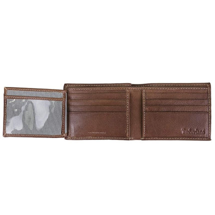 Timberland Men's Leather Passcase Trifold Wallet Hybrid, Cognac (Hundson), One Size