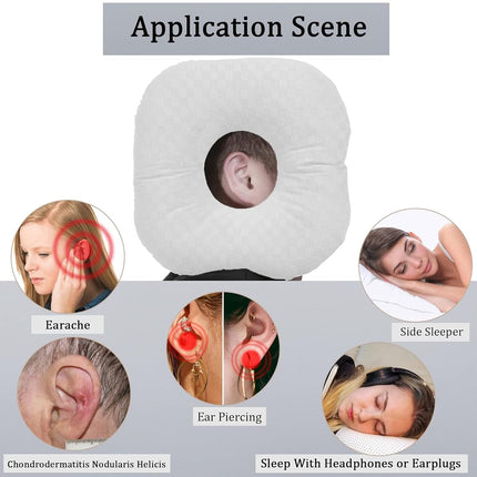 Wuronsa Ear Piercing Pillow with Hole for Cartilage Piercings, CNH Support