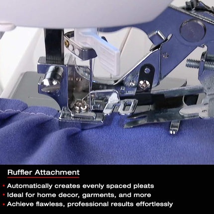 SINGER Home Décor Presser Foot Kit | Includes Piping, Bias Binder & Ruffler Attachment | Perfect for Tailored Finishes, Bias Binding & Pleating | Compatible with SINGER Sewing Machine