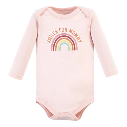 Hudson Baby Unisex Baby Bodysuits y Pantalones de Manga Larga, Sunshine Rainbows Manga Larga, Recién Nacido, Sunshine Rainbows Manga Larga, Recién Nacido
