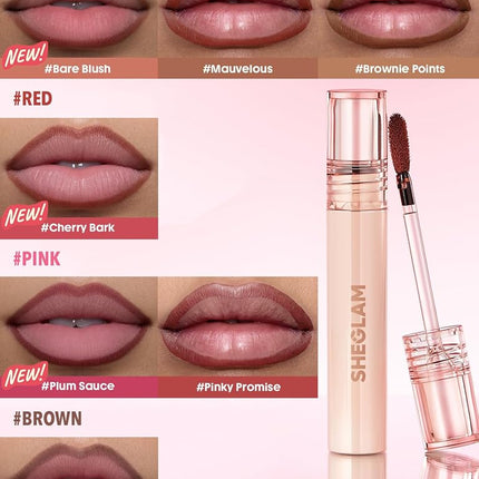 SHEGLAM Fall In Line Peel Off Lip Liner Stain Long Lasting Transfer-proof Nude Lip Tint-Plum Sauce