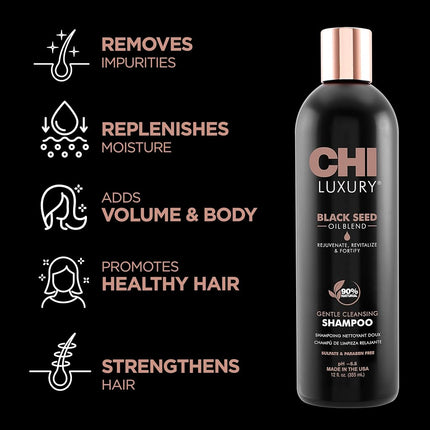 CHI Luxury Black Seed Oil Gentle Cleansing Shampoo, 355ml