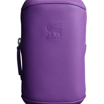 STANLEY Cross Bottle Essentials Case Max | Phone, Wallet, Keys Holder for Water Bottle | Faux Leather Accessory Pouch for Carry All Strap | Tumbler Cup Accessories | BPA-Free | Lilac