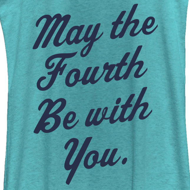 STAR WARS Camiseta sin mangas estilo espalda de nadador para mujer Looking Fourth, azul Tahití, XXG