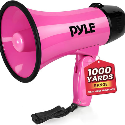 Pyle Megaphone Speaker with Siren Alarm – Portable