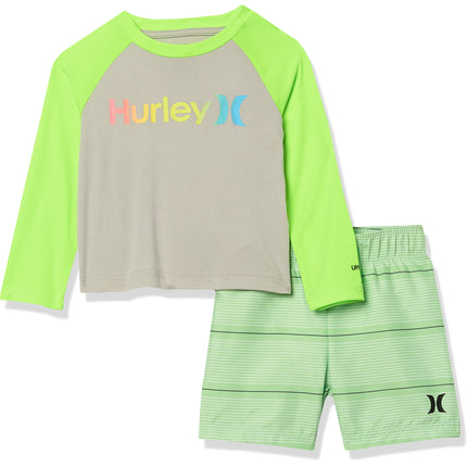 Hurley Boys' Swim Suit 2-Piece Outfit Set, Flash L
