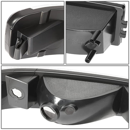 DNA MOTORING BL-CEGS03-BK-CL1 Pair of OE Style Front Bumper Parking/Turn Signal Lights Compatible with 03-14 Express Savana 1500/03-23 Express Savana 2500 3500, Black/Clear