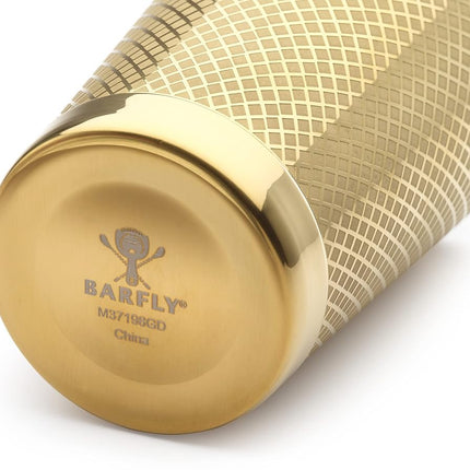 Barfly 18 oz. Diamond Lattice Shaker, Gold Plated