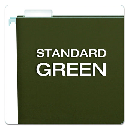 Pendaflex Recycled Suspension Files Legal Size Standard Green 1/5 Cut 25/BX (81622)