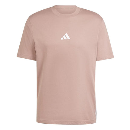 Adidas Mens Essentials Single Jersey 3-Stripes T-Shirt, Warm Clay/White, XX-S