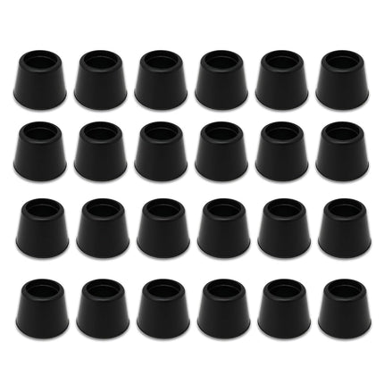 Shepherd Hardware 8760E 3/4-Inch Inside Diameter Rubber Leg Tips, 24-Pack, Black, 3/4"