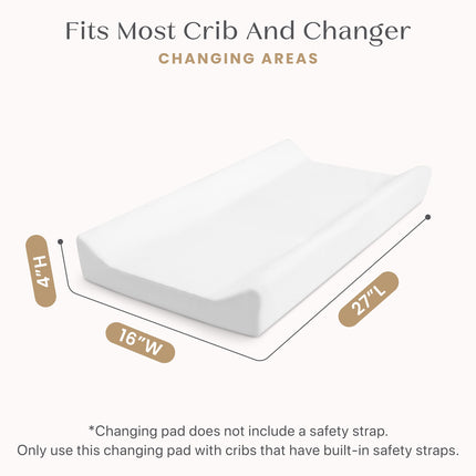Delta Children Crib and Changer Changing Pad and Cover, White