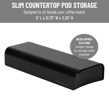 Mind Reader Slim Small Capacity Single Serve Coffee Pod Storage Drawer, Black