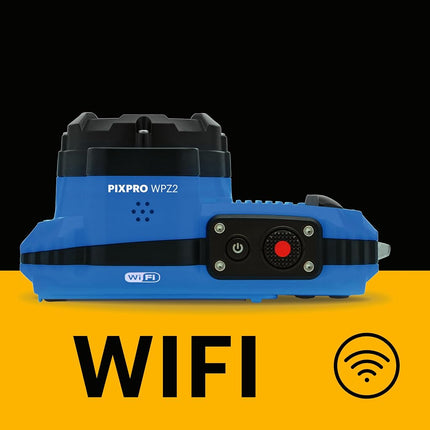 KODAK Pixpro WPZ2 - 16M Pixel Compact Digital Camera, Waterproof to 15m, Shockproof, 720p Video, 2.7" LCD Screen - Li-ion Battery, Blue