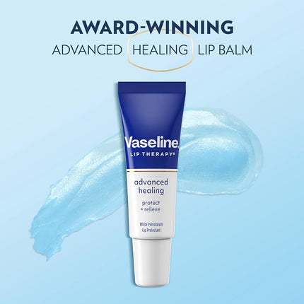 Vaseline Lip Therapy Lip Balm Tube For healthier looking lips Advanced Healing Moisturizer For Dry Lips 0.35 oz
