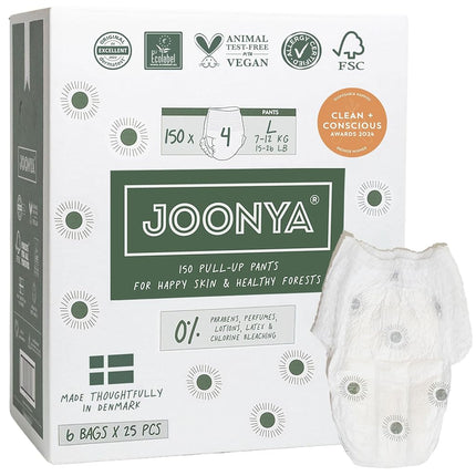 JOONYA Pull-Up Baby Nappy Pants, Non-Toxic & Soft,